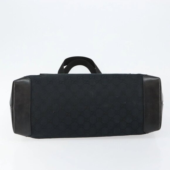 GUCCI GG Canvas Tote Bag Black Silver 34339 Auth yk19701 - Picture 7 of 16